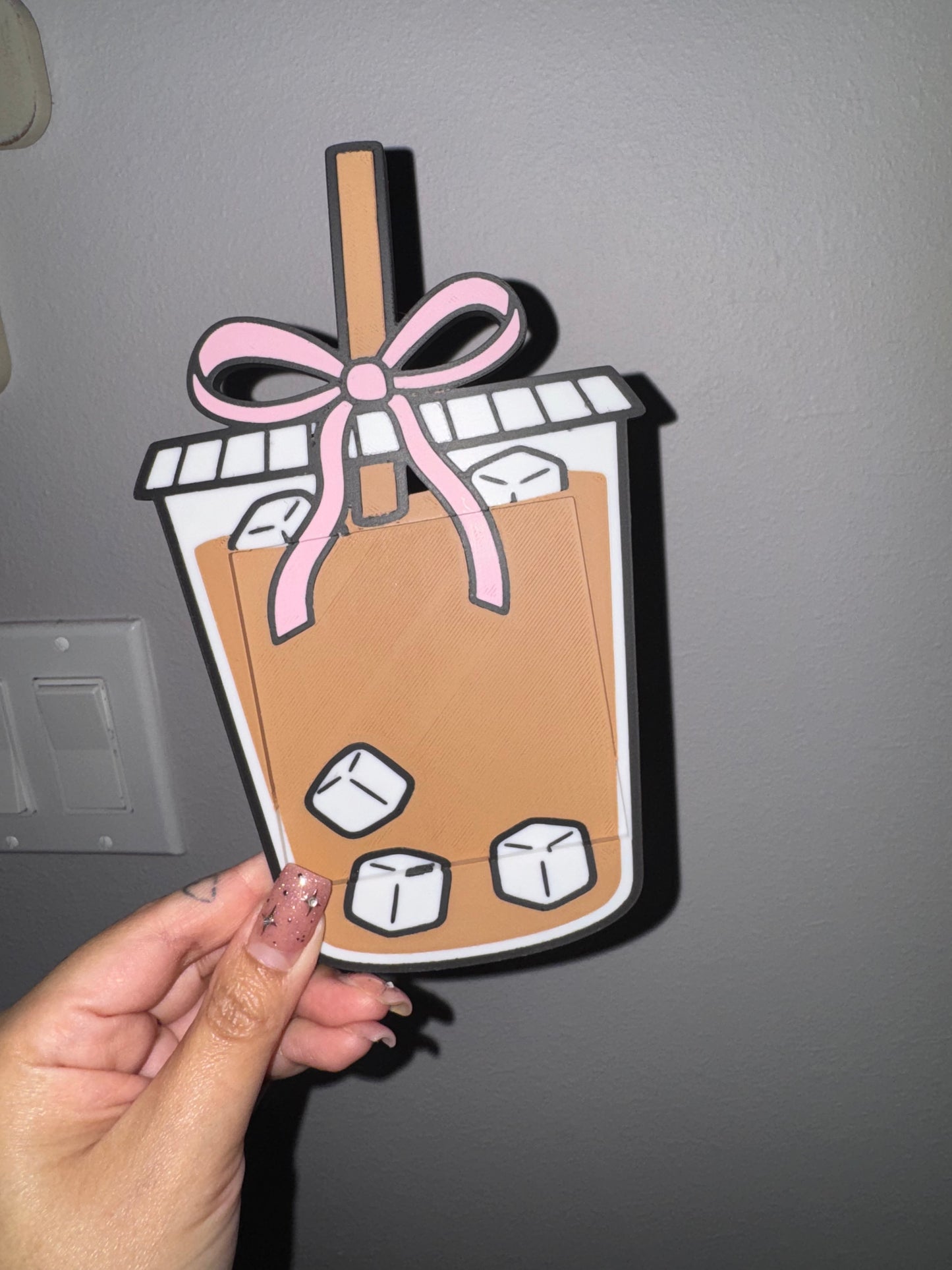 Iced Coffee Sticky Note Holder