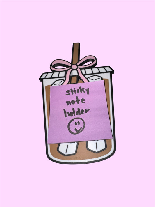 Iced Coffee Sticky Note Holder
